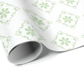 Weihnachtsfeiertag Green Classic Snowflake Muster Geschenkpapier (Rolleneckpunkt)