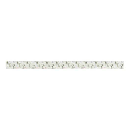 Weihnachtsfeiertag Grosgrain Ribbon Ripsband (Vorderseite)