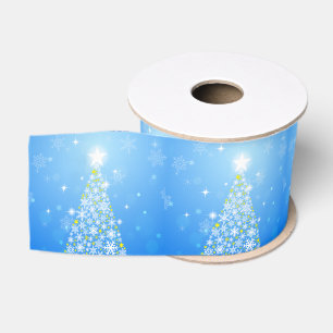 Weihnachtsfeiertag Großartiger Stern und Treu Blau Ripsband
