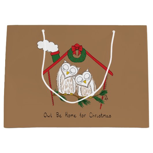 Weihnachtsfeiertag Große Geschenktüte (Vorderseite)