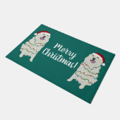 Weihnachtsfeiertag Große Pyrenäen Fußmatte (Schrägansicht)
