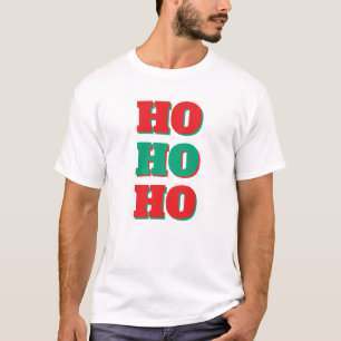 Weihnachtsfeiertag Große Schrift Text Männer Ho Ho T-Shirt