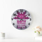 Weihnachtsfeiertag Große Wanduhr (Zuhause)