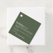 Weihnachtsfeiertag Grün Geschenkanhänger (Beispiel)