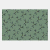 Weihnachtsfeiertag Grün Geschenkpapier Set (Vorderseite 2)