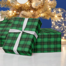 Weihnachtsfeiertag Grün und Schwarz Kariert