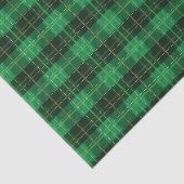 Weihnachtsfeiertag Grün und Schwarz Kariert Seidenpapier (Detail)