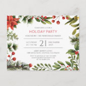 Weihnachtsfeiertag Grüne Landschaft Moderne Wasser Einladungspostkarte (Vorderseite)