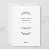 Weihnachtsfeiertag Grüne Nachricht Foto Feiertagskarte (Rückseite)