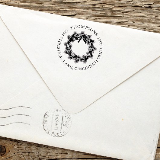 Weihnachtsfeiertag Grüne Rücksendeadresse Permastempel