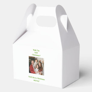Weihnachtsfeiertag grüner Text Foto Geschenkschachtel