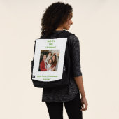 Weihnachtsfeiertag grüner Text Foto Rucksack (Ausgewaschen)