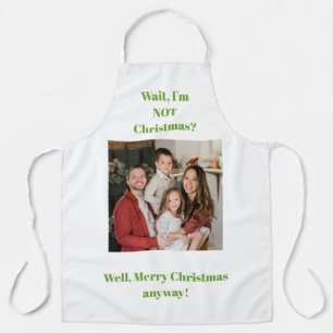 Weihnachtsfeiertag grüner Text Foto  Schürze