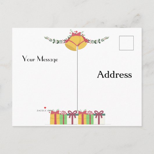 Weihnachtsfeiertag Gruß Postkarte (Rückseite)