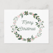 Weihnachtsfeiertag Gruß Postkarte (Vorderseite)