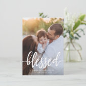 Weihnachtsfeiertag Handgeschriebenes Script-Foto Feiertagskarte (Stehend Vorderseite)