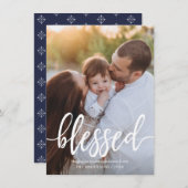 Weihnachtsfeiertag Handgeschriebenes Script-Foto Feiertagskarte (Vorne/Hinten)