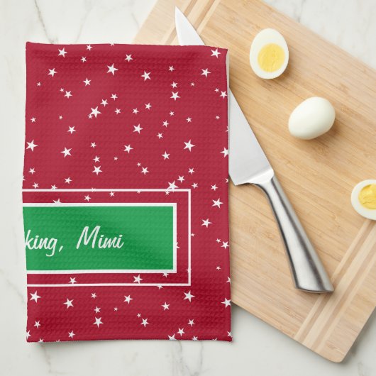 Weihnachtsfeiertag Happy Backküche Handtuch (Viertel Falte)