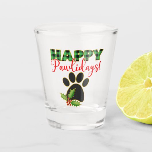 Weihnachtsfeiertag | Happy Holiday for Dog Lover Schnapsglas (Vorderseite)