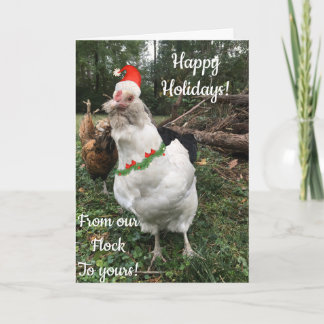 Weihnachtsfeiertag Henne glückliche Grüße teilen! Feiertagskarte