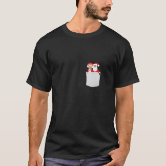 Weihnachtsfeiertag Herr und Frau Weihnachtsmann in T-Shirt
