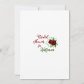 Weihnachtsfeiertag Hochzeit Bridal Dusche Einladun Einladung (Rückseite)