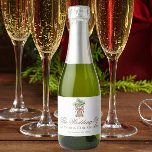 Weihnachtsfeiertag Hochzeit Mini Schaumweinetikett