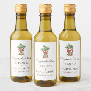Weihnachtsfeiertag Hochzeit Mini Weinetikett