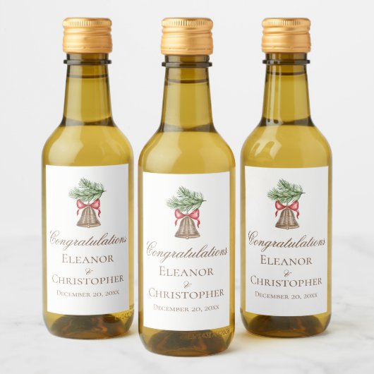 Weihnachtsfeiertag Hochzeit Mini Weinetikett (Flaschen)