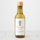 Weihnachtsfeiertag Hochzeit Mini Weinetikett (Vorderseite)