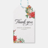 Weihnachtsfeiertag Hochzeitsbudget Danke Geschenkanhänger (Vorderseite)