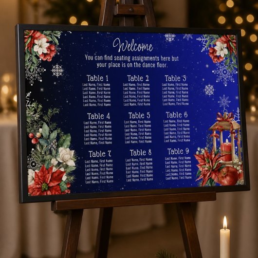 Weihnachtsfeiertag - Hochzeitstabelle Poster
