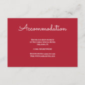 Weihnachtsfeiertag Hochzeitsunterkunft Begleitkarte (Vorderseite)