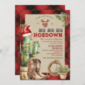 Weihnachtsfeiertag Hoedown Cowboy Western Einladung (Vorne/Hinten)