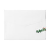 Weihnachtsfeiertag Holly Berries auf Garland Rundum-Adressaufkleber (Rückseite)