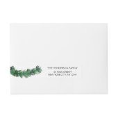 Weihnachtsfeiertag Holly Berries auf Garland Rundum-Adressaufkleber (Vorderseite)