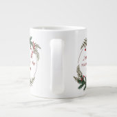 Weihnachtsfeiertag Holly Berry Wreath Jumbo-Tasse (Rückseite)