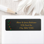 Weihnachtsfeiertag Holly Chalkboard Address Labels (Insitu)