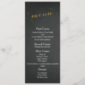 Weihnachtsfeiertag Holly Chalkboard Hochzeitsmenü Menükarte (Vorderseite)