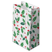 Weihnachtsfeiertag Holly Geschenktasche Kleine Geschenktüte (Rückseite Schrägansicht)