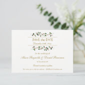 Weihnachtsfeiertag Holly Ivy Wedding Save the Date (Stehend Vorderseite)
