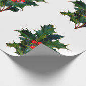 Weihnachtsfeiertag Holly Wrapping Paper Geschenkpapier (Ecke)
