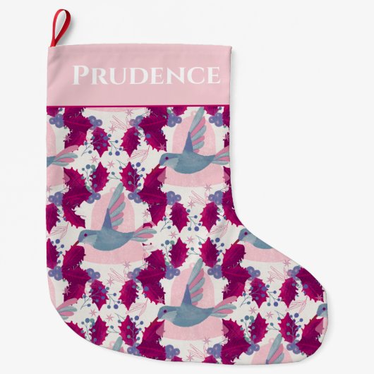 Weihnachtsfeiertag Hummingbird Großer Weihnachtsstrumpf (Vorderseite)