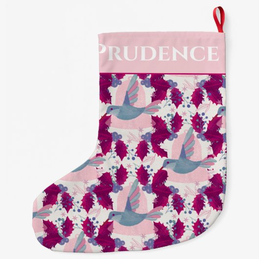 Weihnachtsfeiertag Hummingbird Großer Weihnachtsstrumpf (Rückseite)