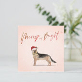Weihnachtsfeiertag Hund Deutscher Hirte Gruß (Stehend Vorderseite)