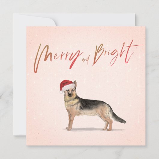 Weihnachtsfeiertag Hund Deutscher Hirte Gruß (Vorderseite)