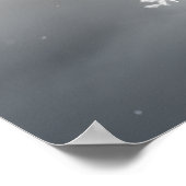 Weihnachtsfeiertag Hund in Schnee Poster (Ecke)