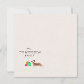 Weihnachtsfeiertag Hund Tan Dackel Gruß (Rückseite)