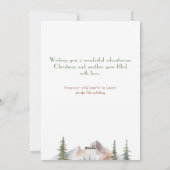 Weihnachtsfeiertag Hütte Bergwald Feiertagskarte (Rückseite)