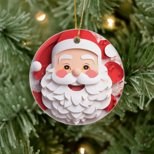 Weihnachtsfeiertag im 3D-Stil Keramik Ornament (Baum)